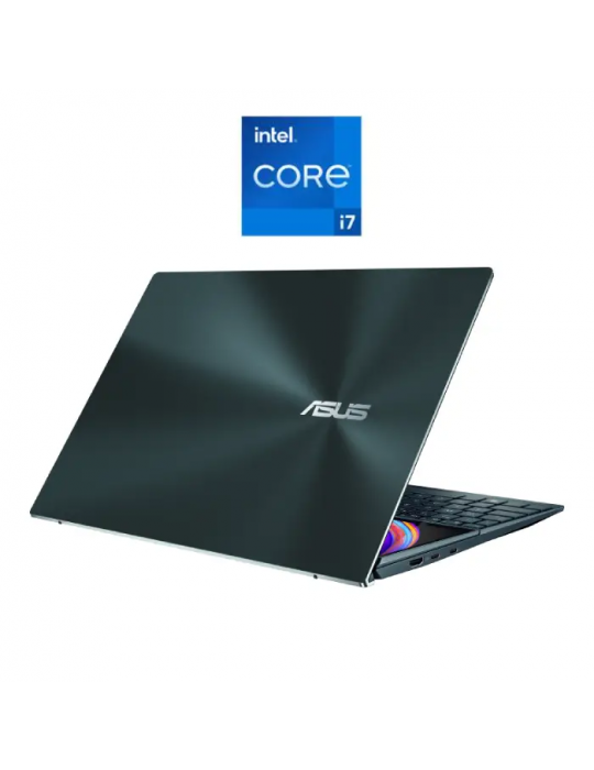  Laptop - Asus ZenBook Duo 14 UX482EG-KA087T-Intel Corei7 1165G7-16GB RAM-1TB SSD-MX450 2GB-14 Inch Touch FHD-Win10-Celestial Bl