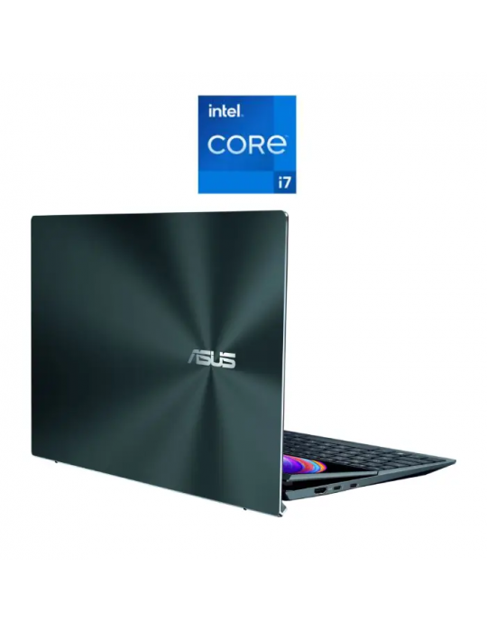  Laptop - Asus ZenBook Duo 14 UX482EG-KA087T-Intel Corei7 1165G7-16GB RAM-1TB SSD-MX450 2GB-14 Inch Touch FHD-Win10-Celestial Bl