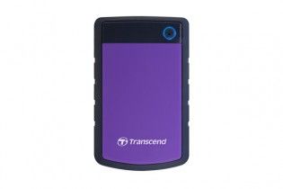  Hard Drive - Transcend StoreJet 25H3P 1TB External HDD-Purple