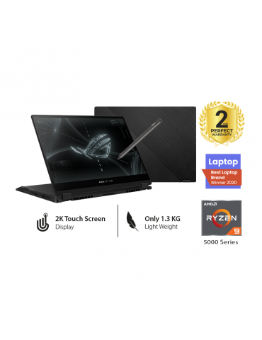 Asus ROG Flow X13 GV301QH-K5098T AMD R9-5900HX-16GB RAM-1TB SSD-GTX 1650 4GB-13.4 FHD 60Hz Touch-Win10