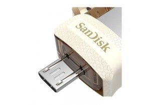  فلاش ميمورى - Flash Memory 32GB SanDisk-Ultra Dual Drive-OTG-GOLD