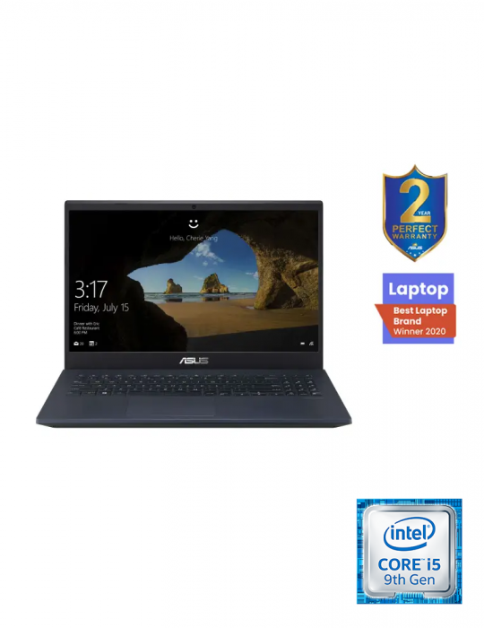  Laptop - ASUS Vivobook X571GT-BQ144T i5-9300H-8GB-1TB-256GB SSD-GTX1650-4GB-15.6 FHD-Win10-Black+Gaming Mouse+AVG