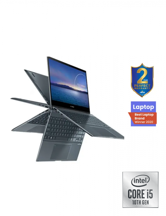  Laptop - Asus ZenBook Flip 13-UX363JA-EM141T-Intel Corei5 1035G4-8GB RAM-512GB SSD-Intel iris plus-13.3 FHD Touch-Win10-pine Gr