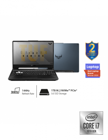 ASUS TUF F15 FX506LI-HN117T Intel Corei7-10870H-16GB RAM-1TB SSD-GTX 1650TI 4G-15.6 FHD 144Hz-WIN10+Gaming Mouse+AVG