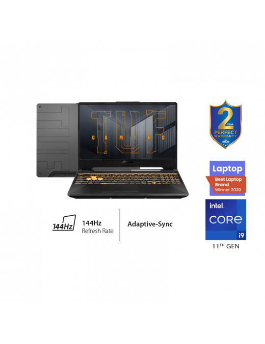  Laptop - ASUS TUF F15-FX506HM-HN039T Intel Corei9-11900H-16GB RAM-1TB SSD-RTX 3060 6GB-15.6 Inch FHD 144Hz-win10-Eclipse Grey