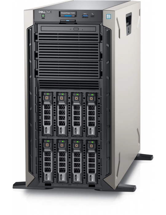  الصفحة الرئيسية - Server DELL T340 Intel Xeon E-2226G-8GB-1.2TB-SAS-Hot-plug HDD-DVD-PERC H330 RAID Controller-3Yrs warranty