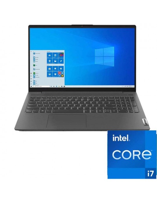 Laptop - Lenovo IdeaPad 5 IP5 Core i7-1165G7-8GB-1TB-256GB SSD-Intel Iris Xe graphics-15.6 FHD-DOS-Platinum Grey