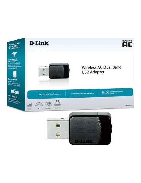  Networking - D-Link AC600 Wireless Nano USB Adapter DWA-171