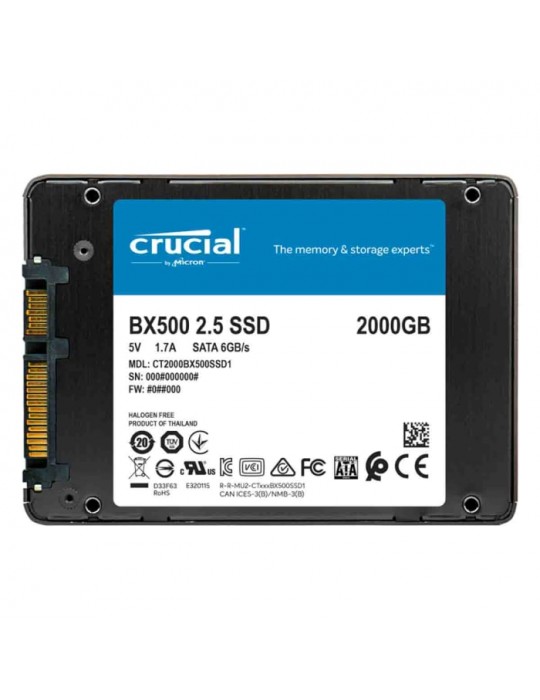  SSD - SSD Crucial 2TGB 2.5 BX500