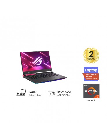 ASUS ROG Strix G15 G513QC-HN163T AMD R7-5800H-16GB-SSD 512GB-RTX3050-4GB-15.6 FHD 144Hz-Win10-Electro Punk color